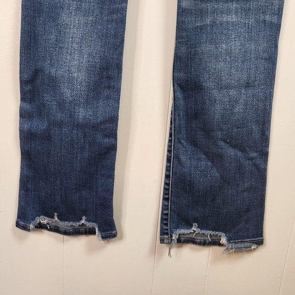 American Eagle Skinny Kick Jeans Stretchy Bootcut Mid Rise Size 4 Western Boho - Picture 5 of 11